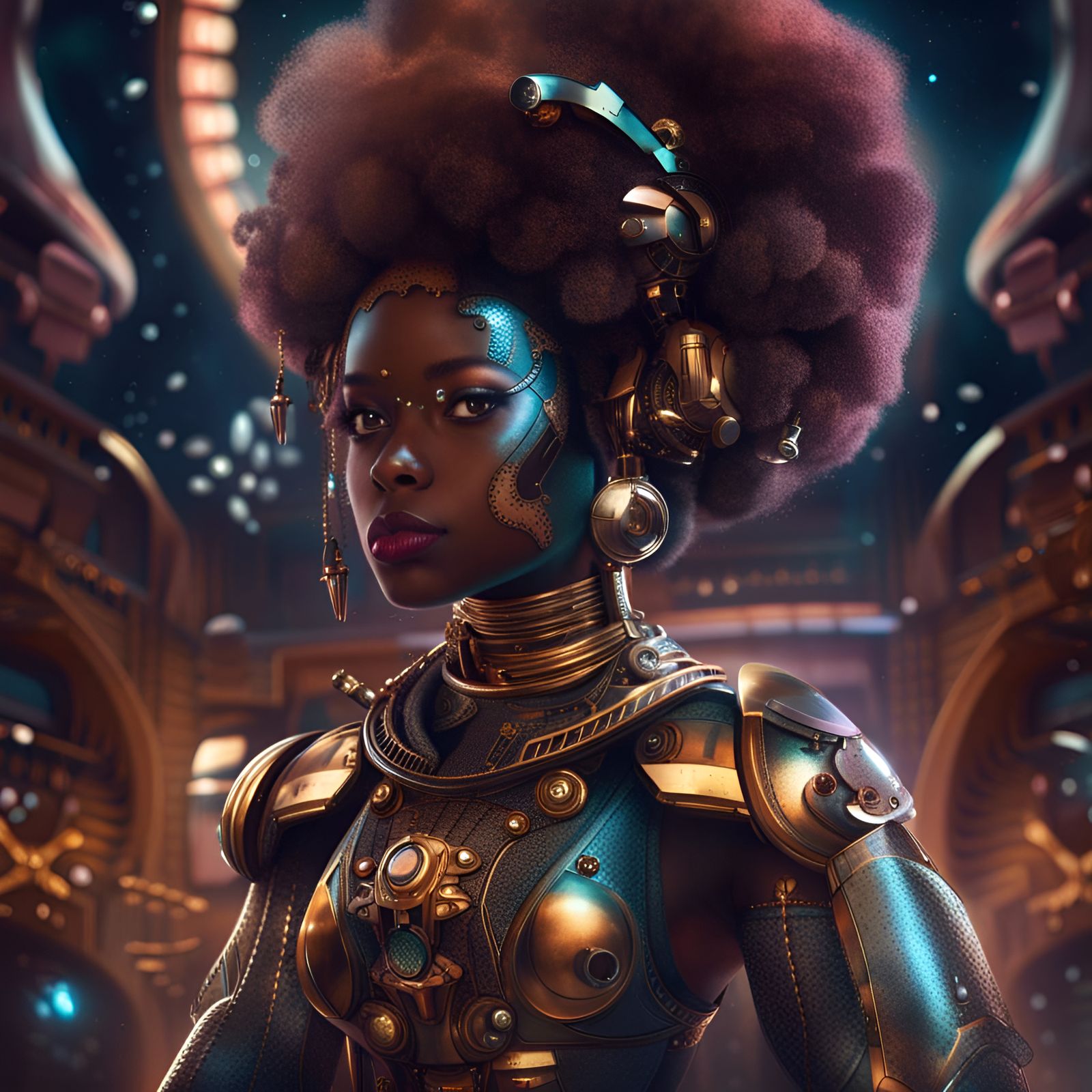 Glamourized Robot Pets in Galactic Moonlight