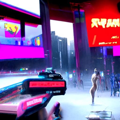 Cyberpunk Cityscape with Neon Lights