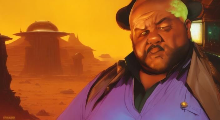 Sci-Fi Alien Crime Lord Cover Art