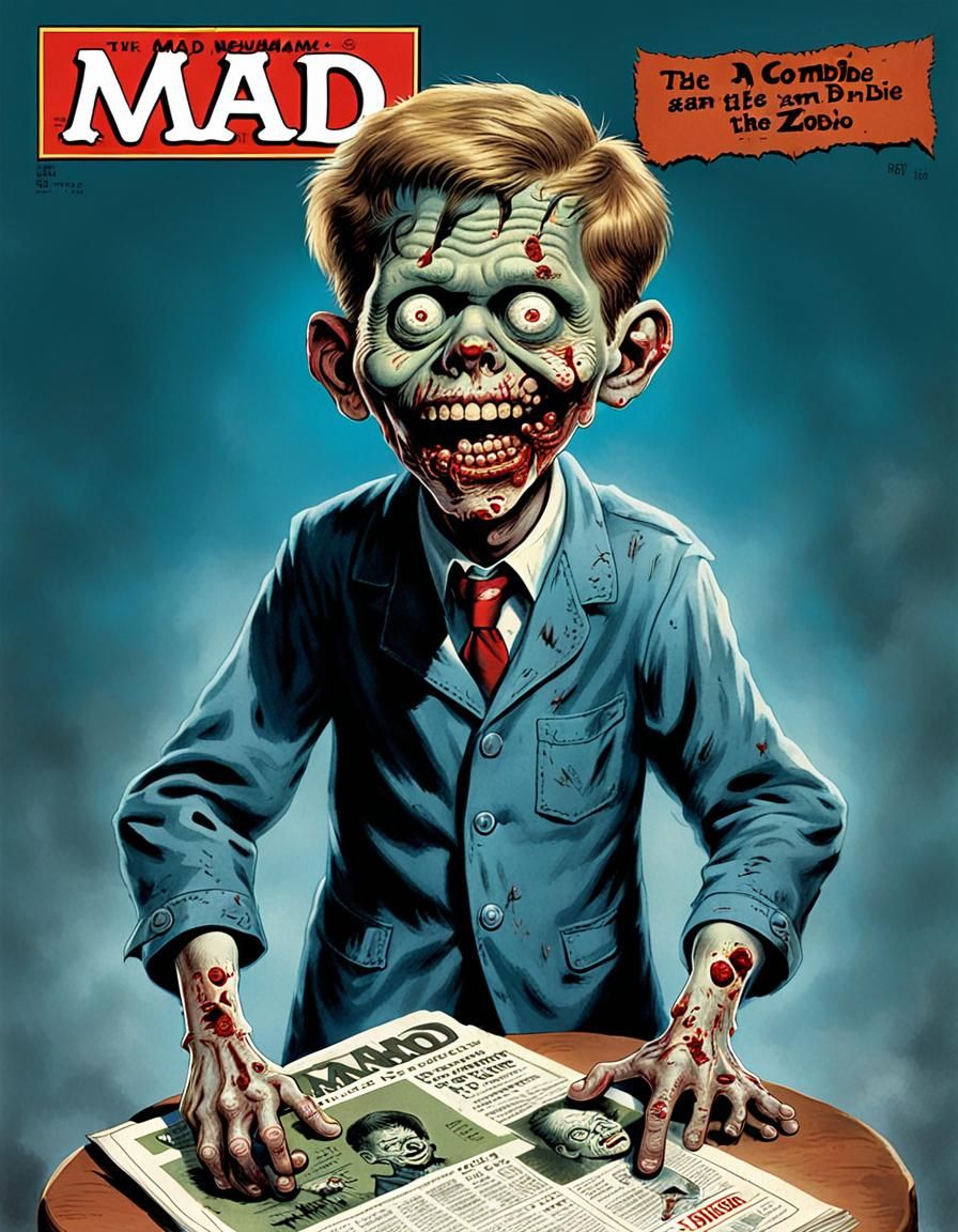 Alfred E. Neuman Zombie Mad Magazine Cover