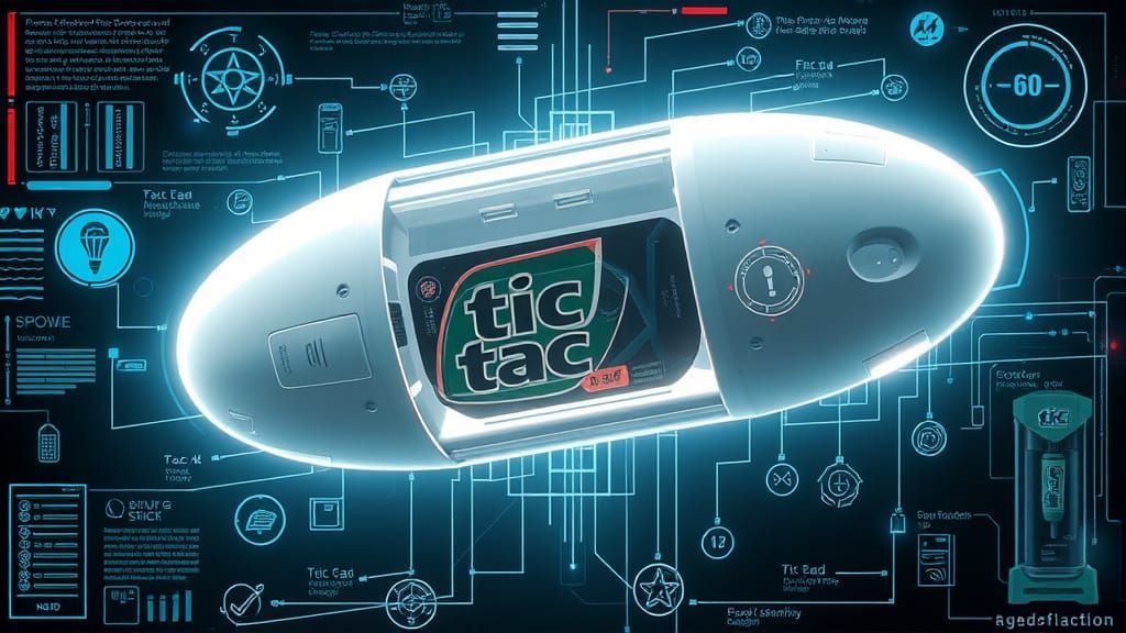 Futuristic Tic Tac UFO Schematic Design