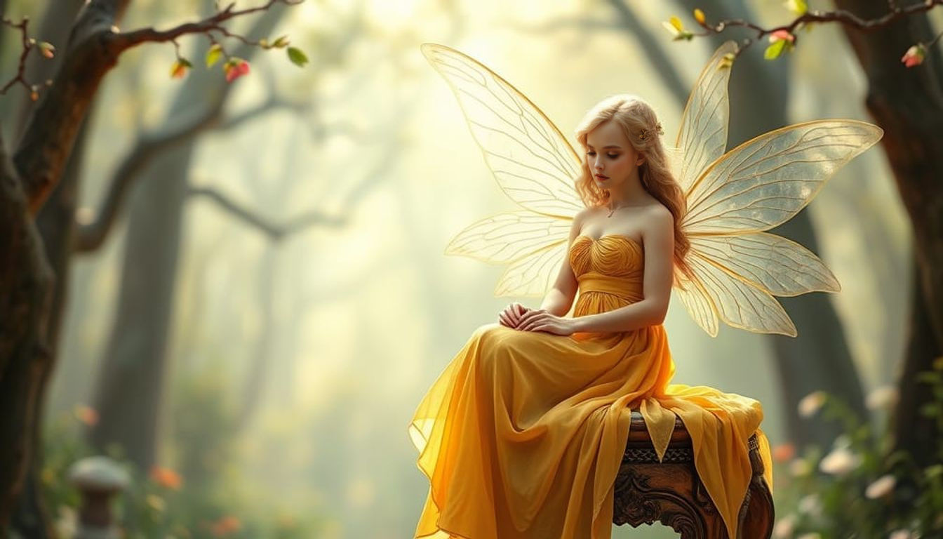 Goddess of Spring in a Fairytale Scene