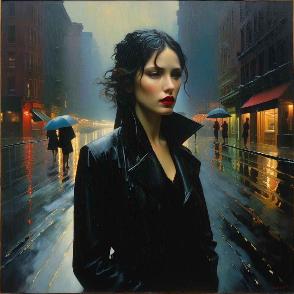 Ouroboros in Okeanos Impasto Painting