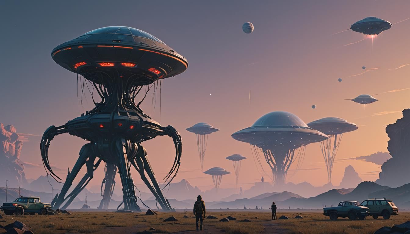 Alien Depicts Earth: Sci-Fi Digital Art