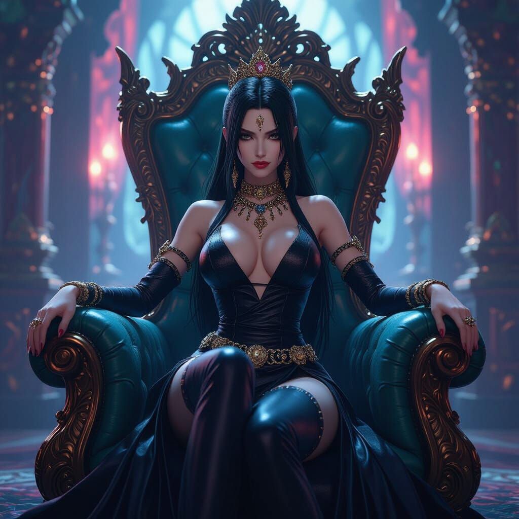 Boa Hancock Poses Regally in Opulent Throne Room