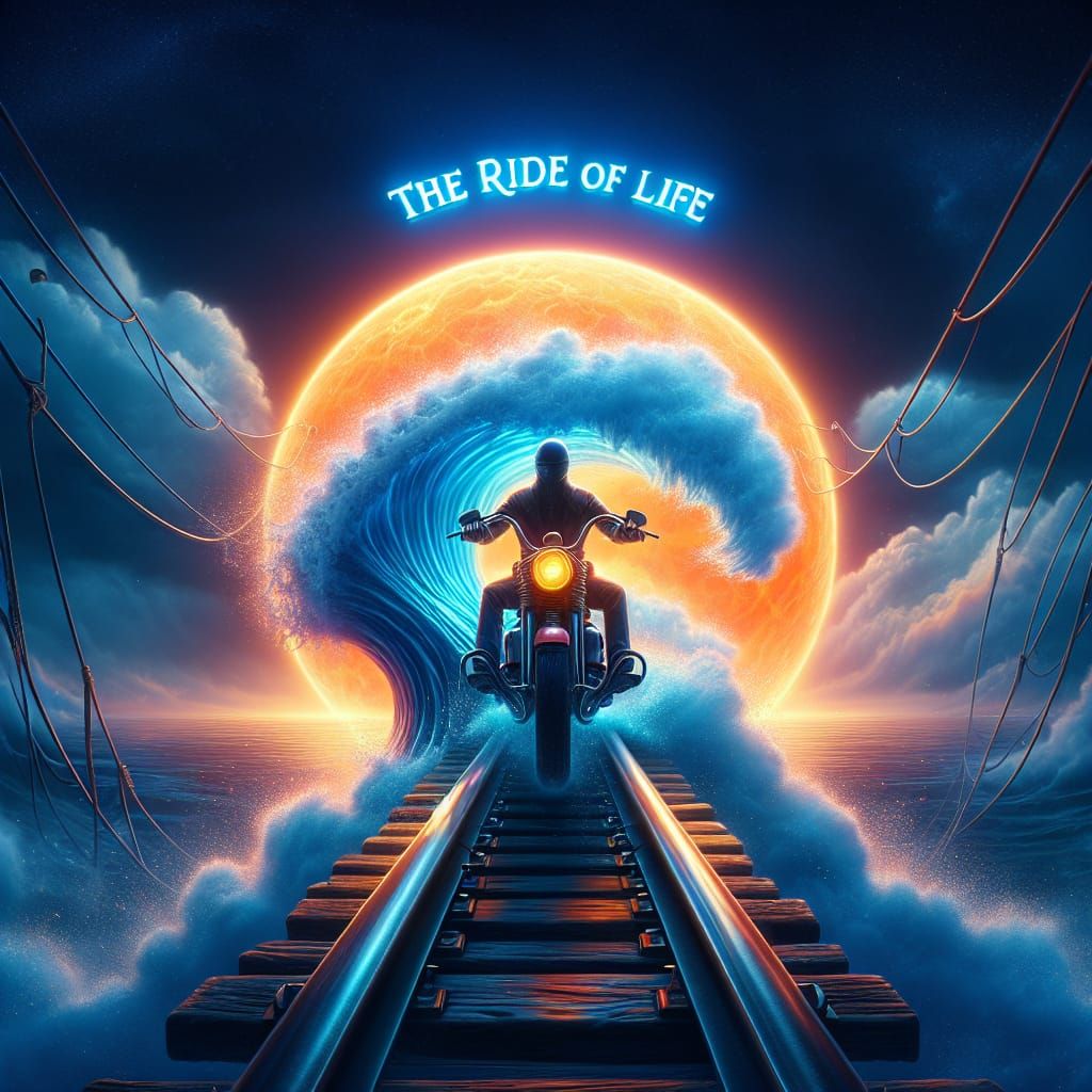 The Ride of Life in Surreal Landscape