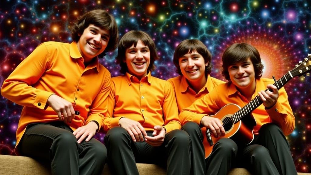 The Monkees Rock Out in Vibrant Psychedelic Style