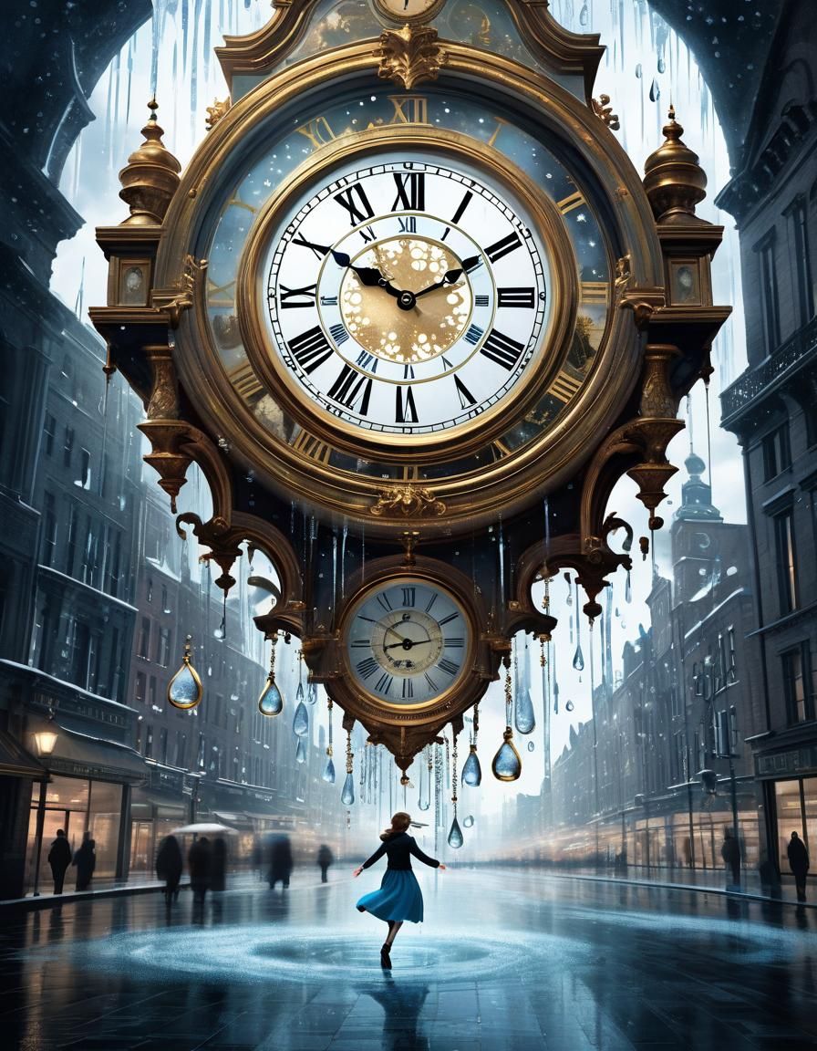 Woman Trapped in Time Inside Antique Clock