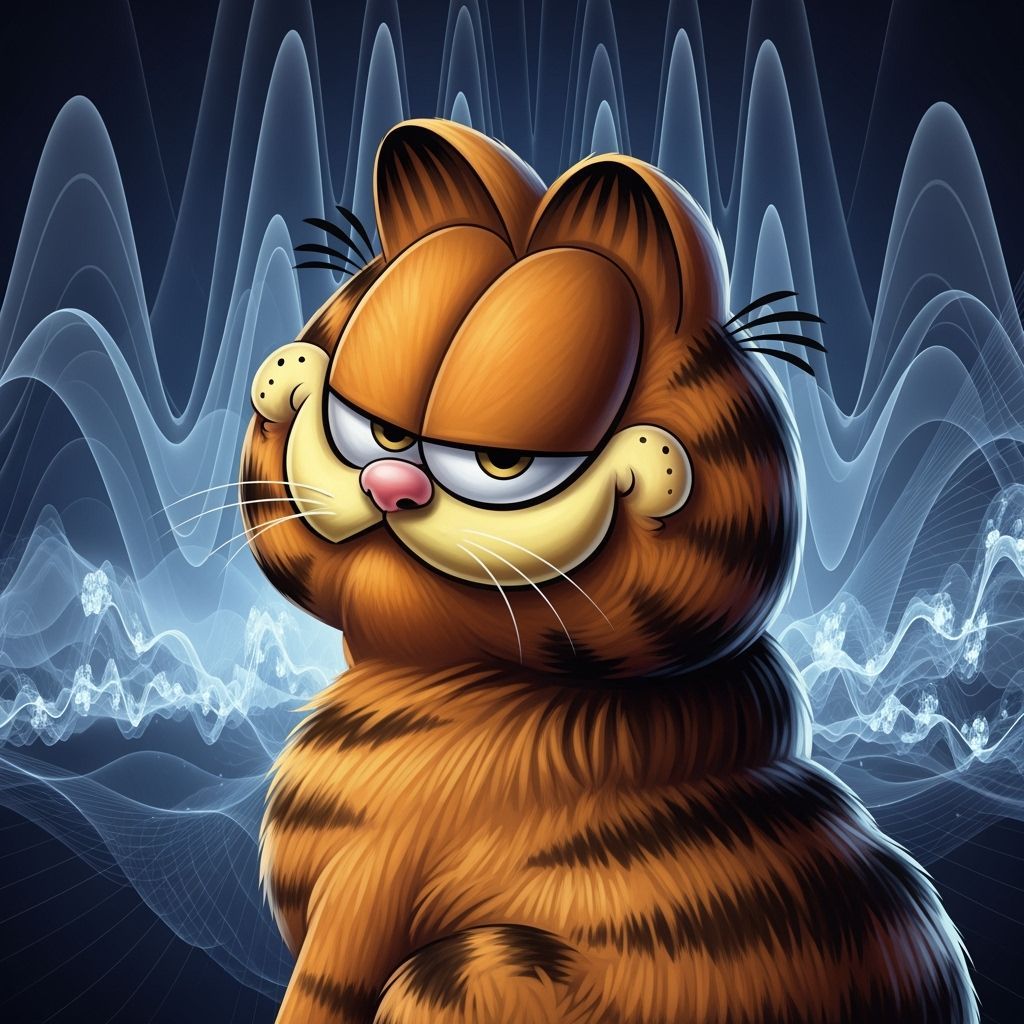 Hyperrealistic Garfield Cat with Blown Background