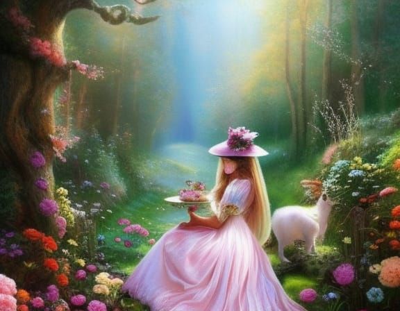 Alice's Tea Party: A Watercolor Fantasy