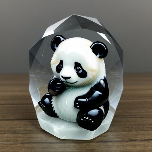Crystal Panda Bear Digital Art