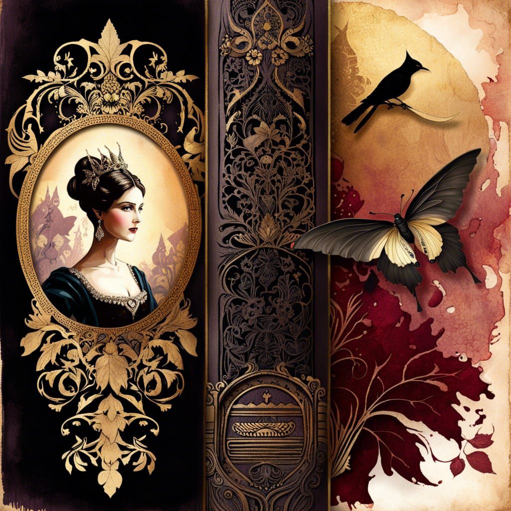 Ornate Vampire Queen in Gothic Setting