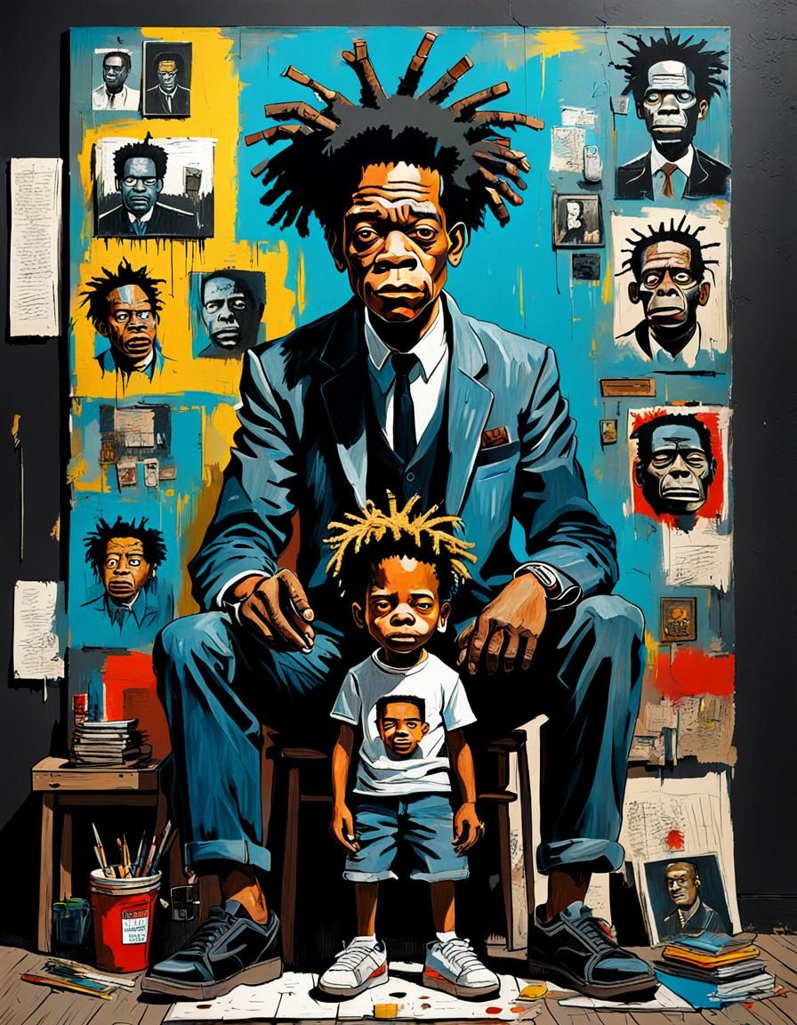 Father's Day as Basquiat-Inspired Art
