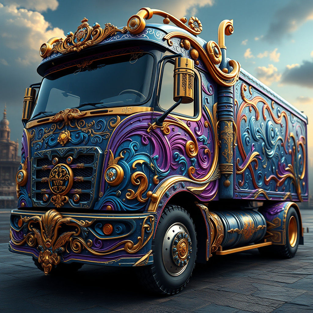 Fantastical Truck Decor in Unreal Engine 5 Style