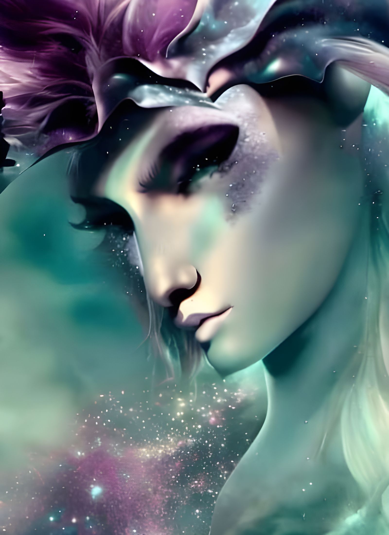 Cat God Portrait in a Maximalist Style