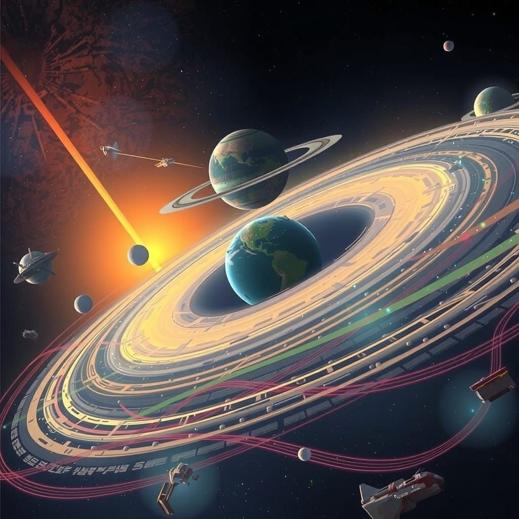 Futuristic Planet in a Vibrant Kuiper Belt