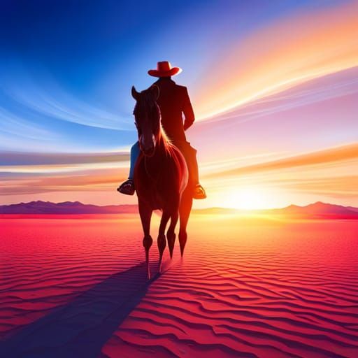 Pacman Rides in a Synthwave Desert