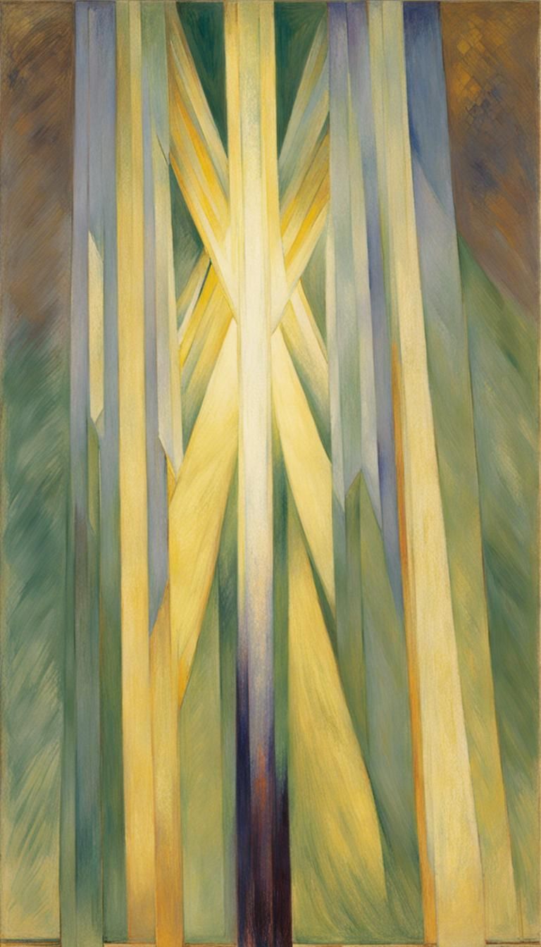 Abstract Light Painting in Kupka Style