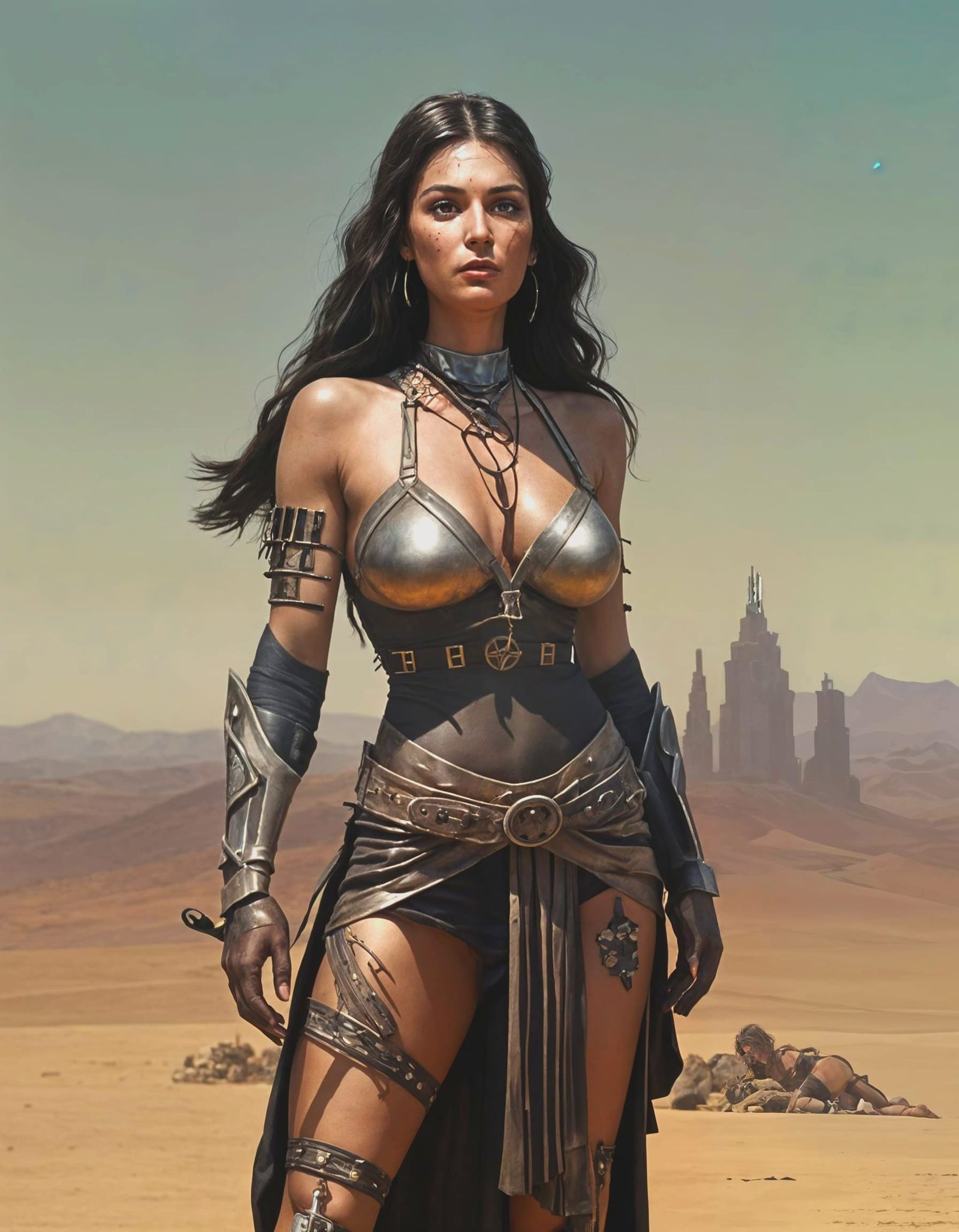 Desert Priestess in Post-Apocalyptic Wasteland