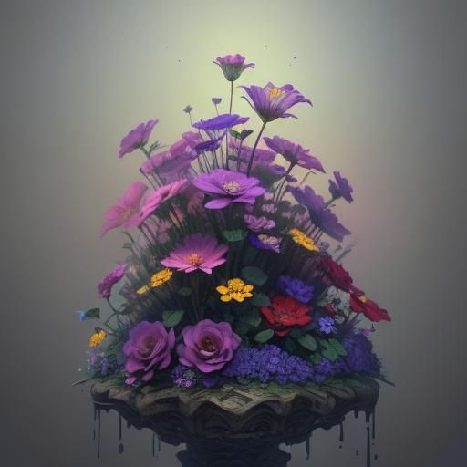 Magical Floral Masterpiece in Vibrant Colors