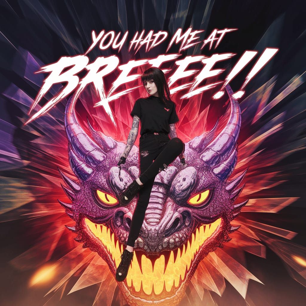 Gothic Emo Girl Defies Gravity in a Glitchcore Metalcore Sce...