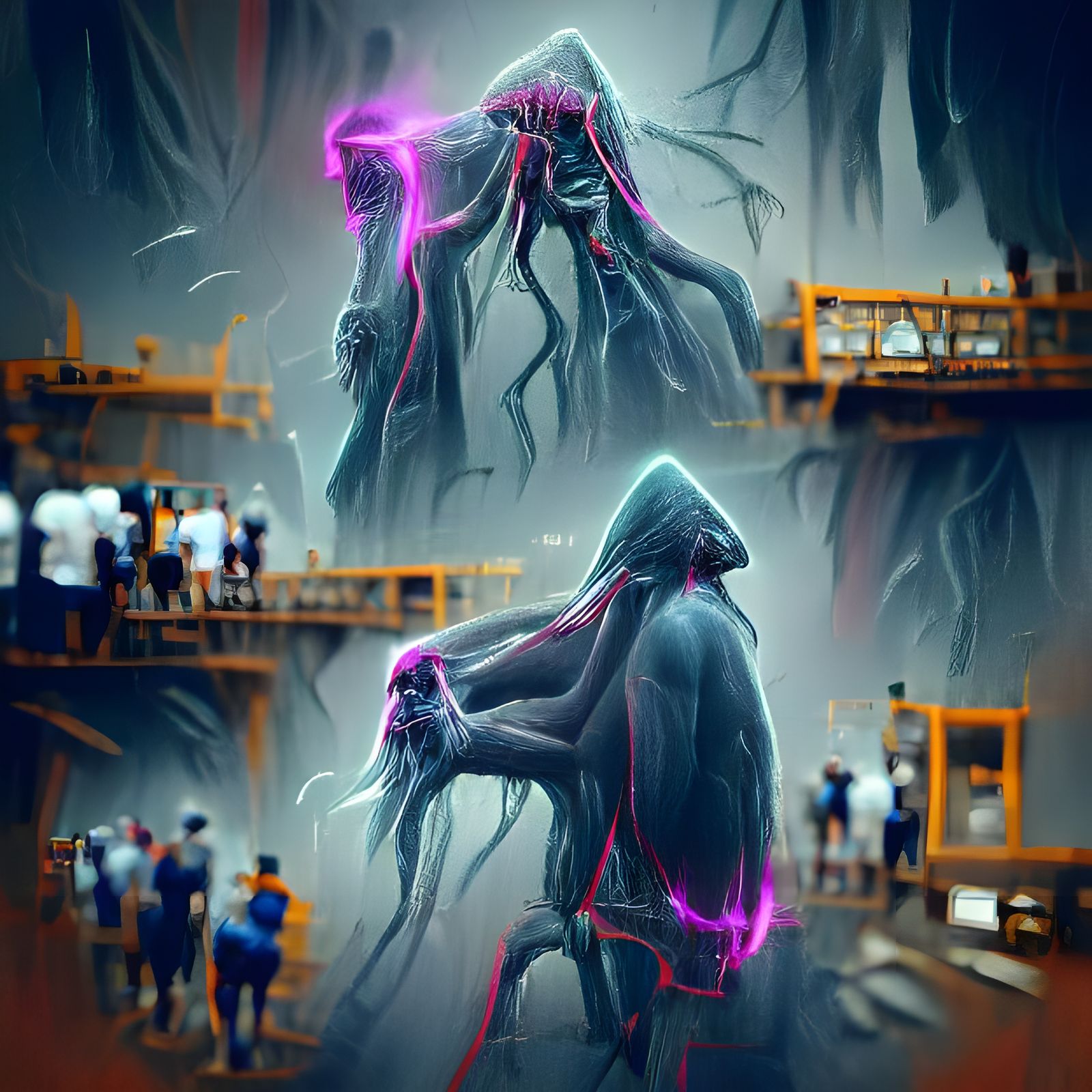 Detailed Mind Flayer Concept Art Illustration