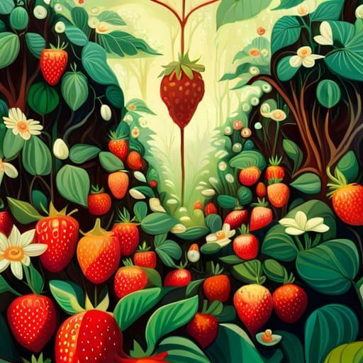 Lush Strawberry Garden by Alberto Seveso