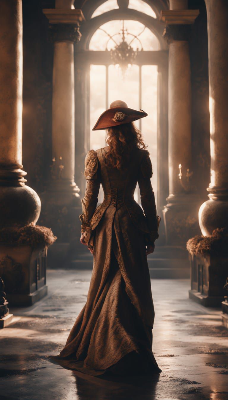 Stunning Historical Romance Portrait in Cinematic Fashion St...