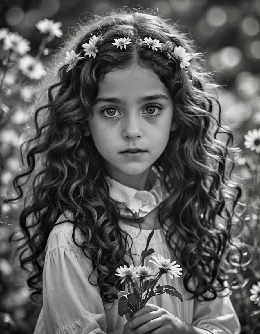 Black and White Child's Portrait