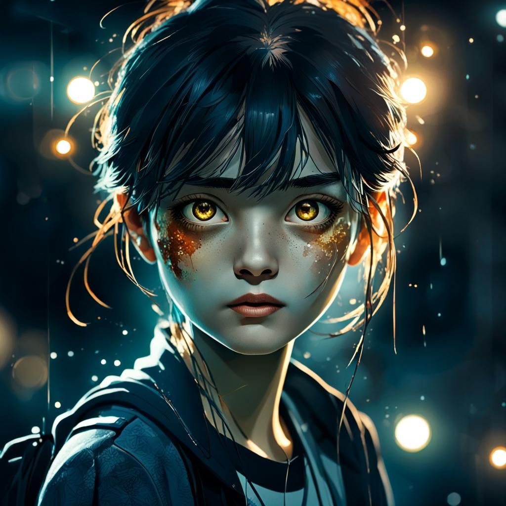 Double Exposure Watercolor Illustration in Pastel Colors