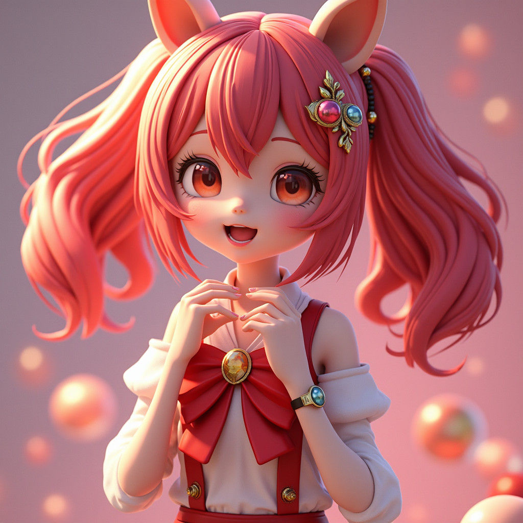 Wenda from Sprunki: Anime 3D Art Masterpiece