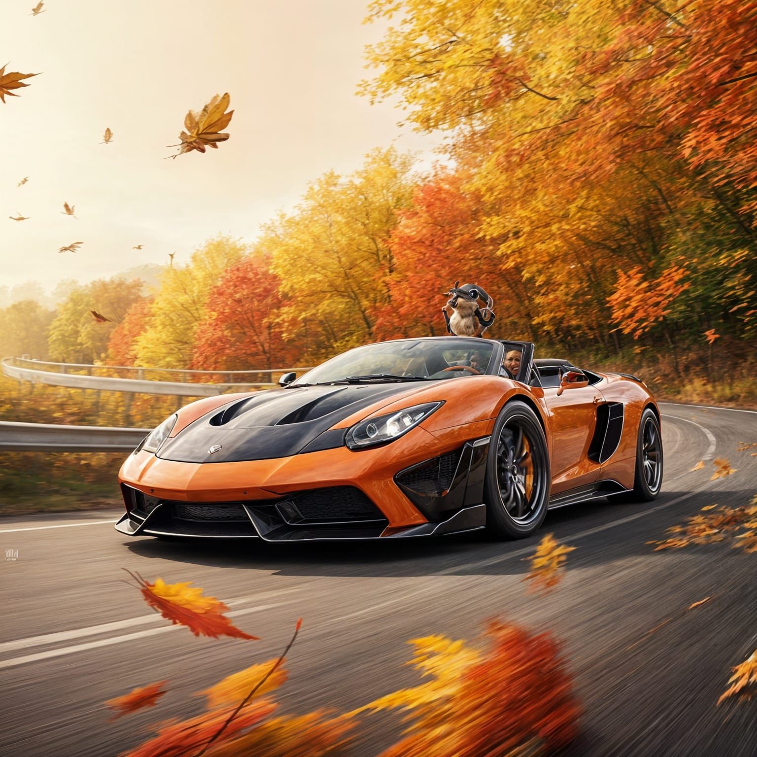 Supercar Races with Snail Driver, Contemporary Realism