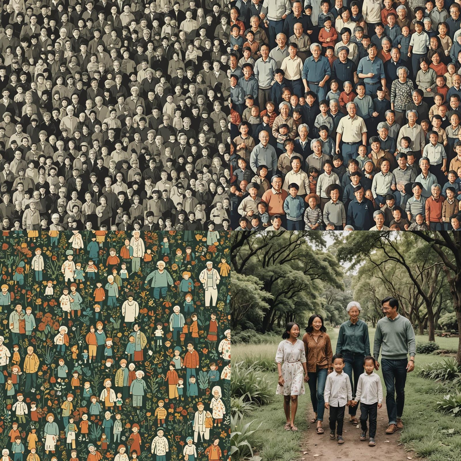 AI Generated Image of a Family