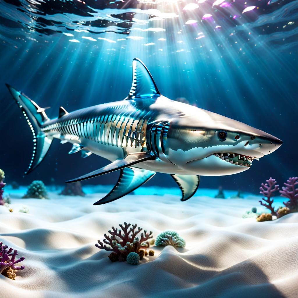 Partly transparent shark