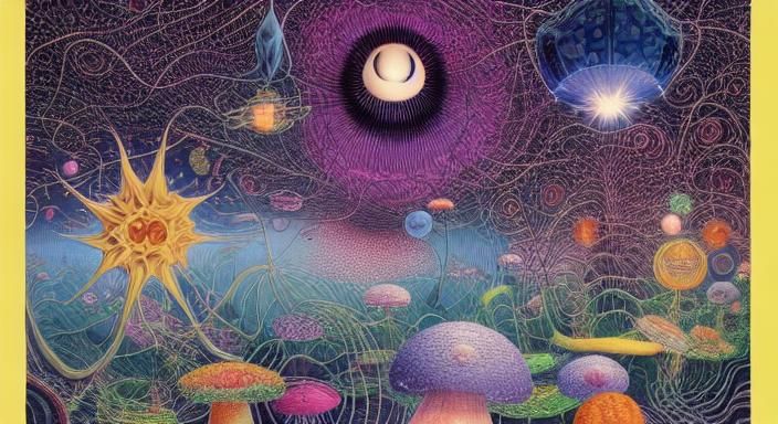 Celestial Fungi Hunter's Surreal Sun and Moon Experiment