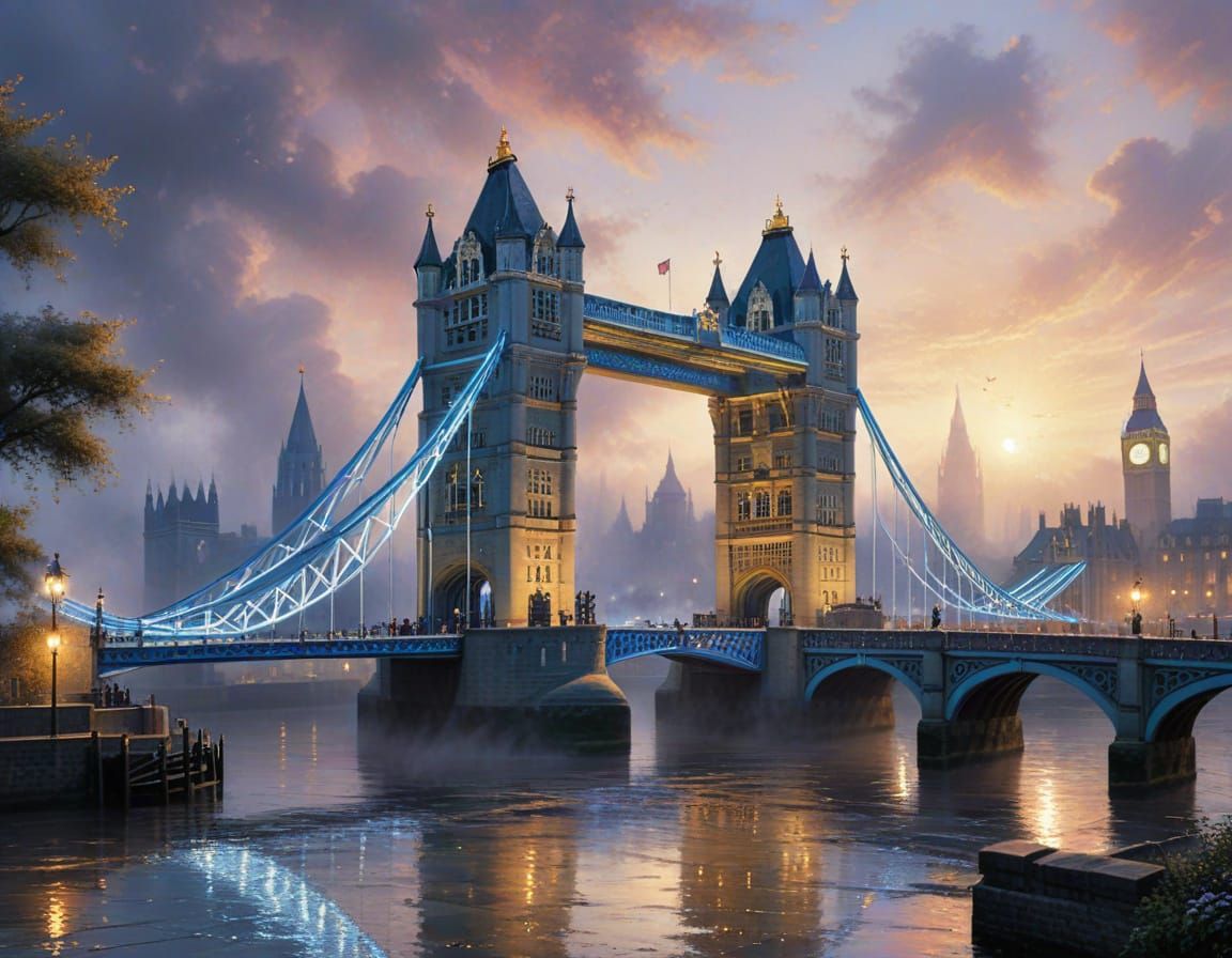 Ethereal Fantasy London Landmark Birthday Card