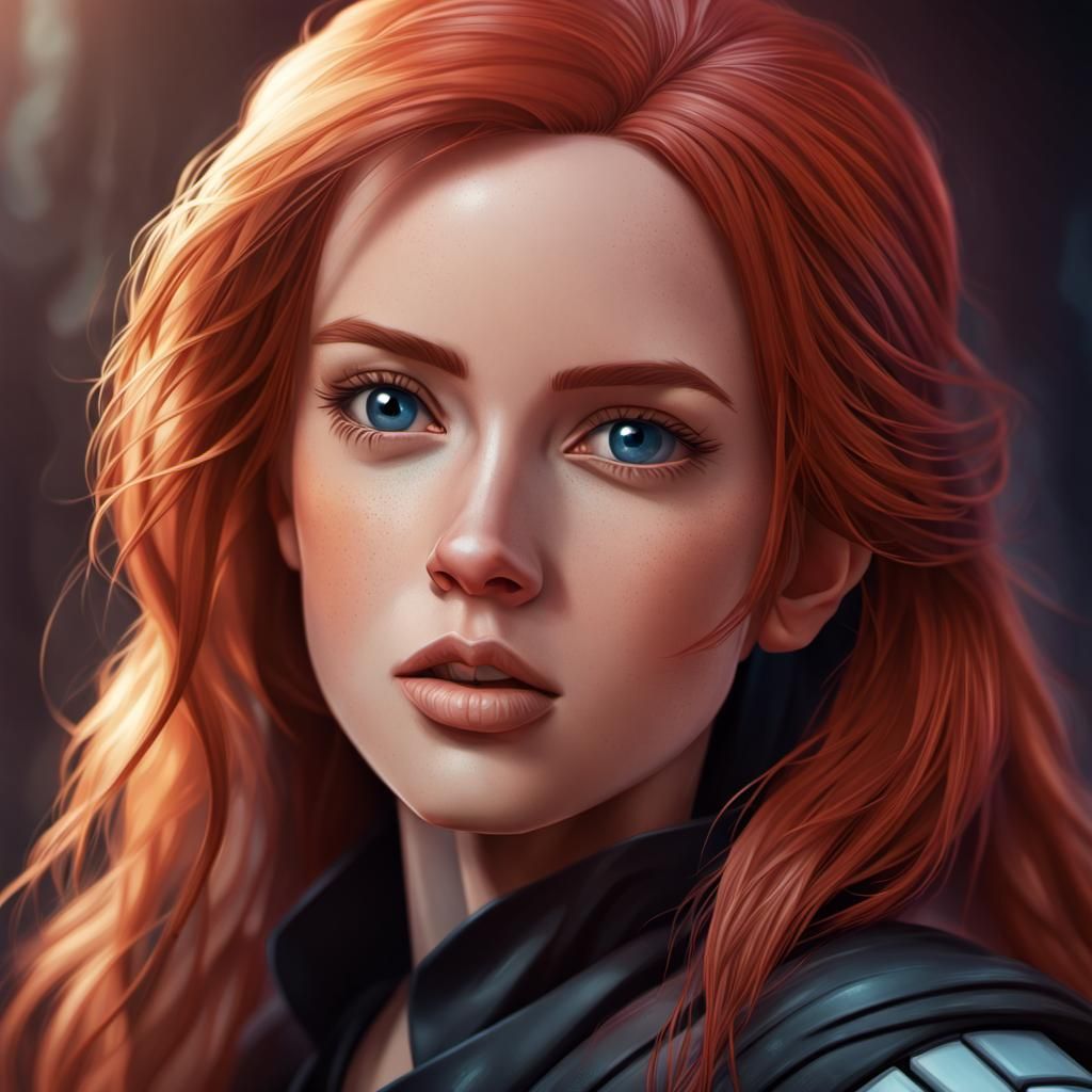 Star Wars Mara Jade Hyperrealistic Concept Art
