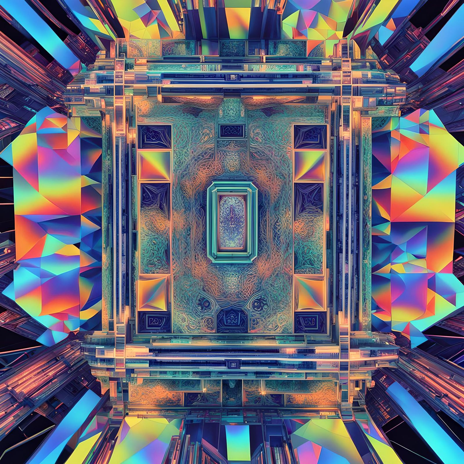 Exotic 4D Sci-Fi Model in Abstract CGI