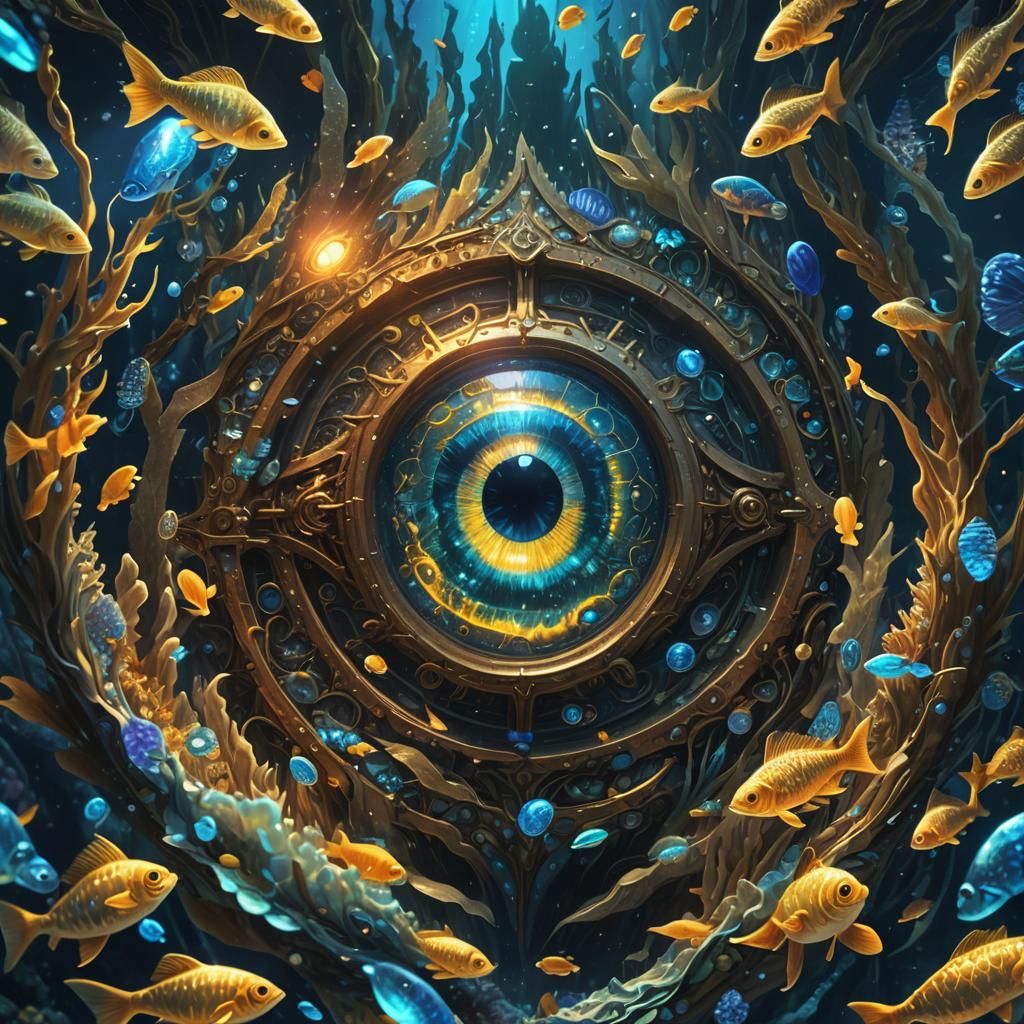 Glowing Eye of Kanaloa Underwater Portal