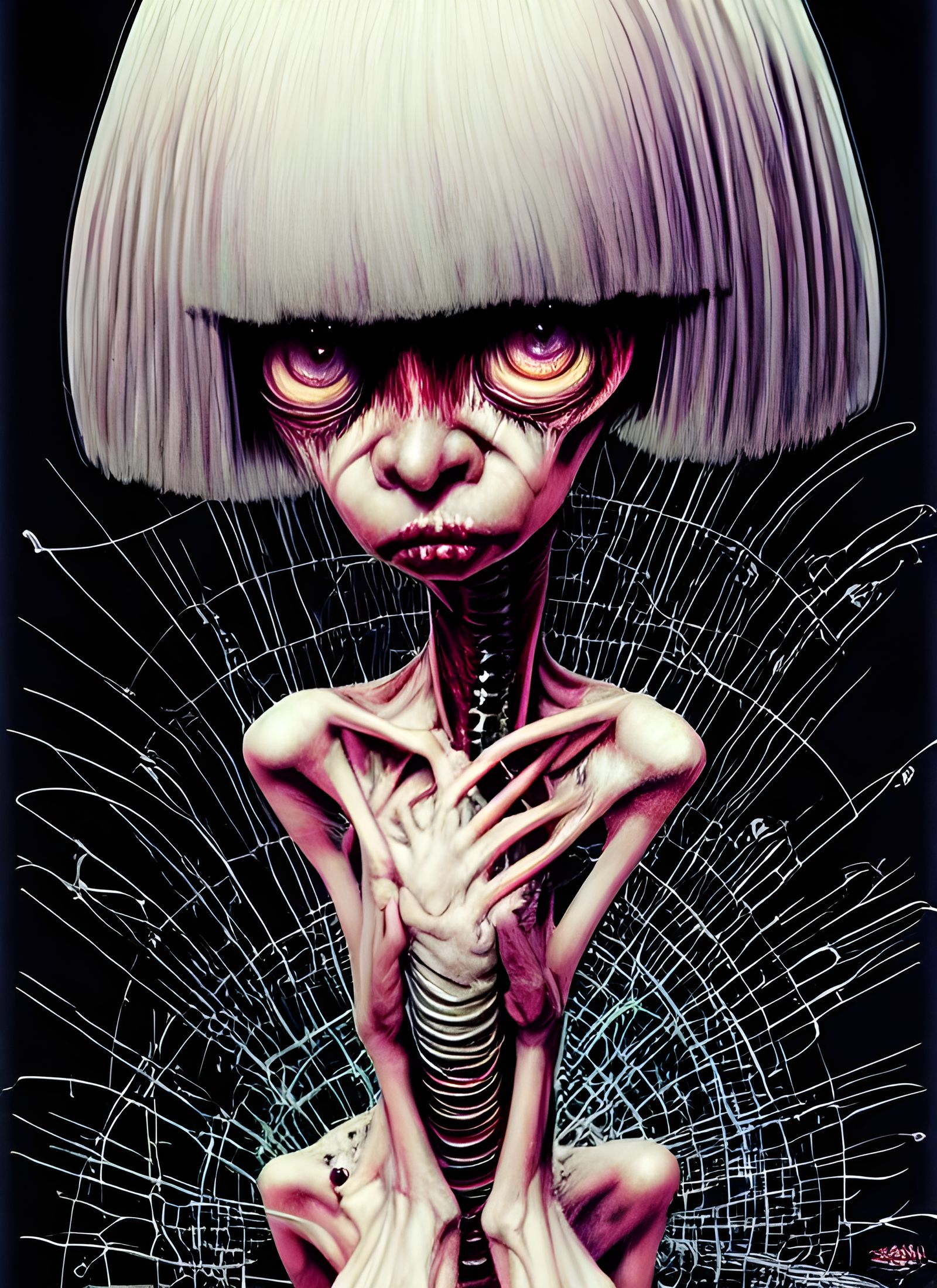 Chibi Sia Furler: Sinister Horror Cartoon
