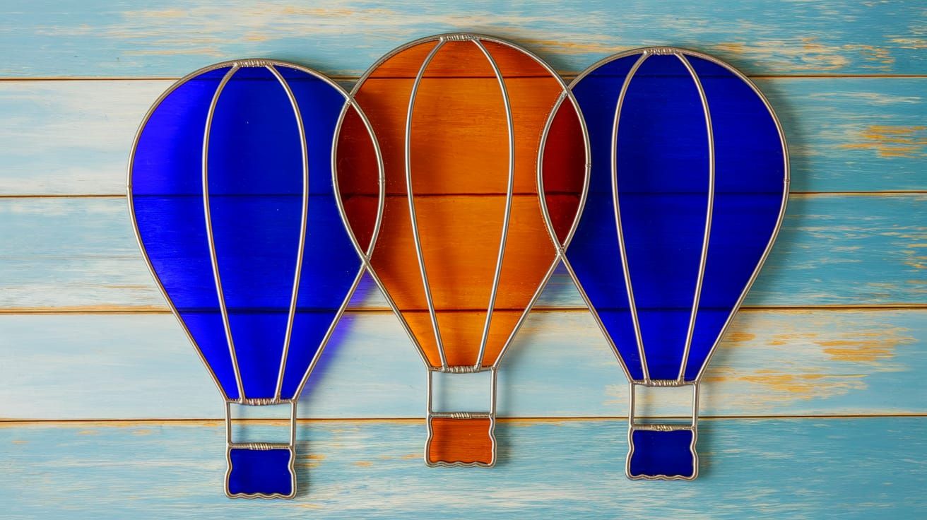 Stained-Glass Balloons Whimsy Wall Decor