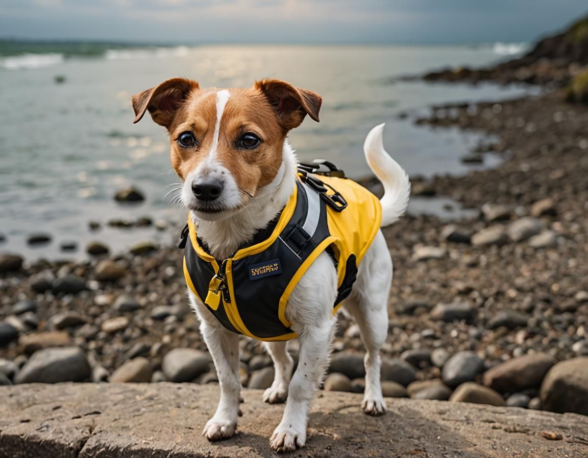 Jack Russell Terrier in Flight Life Jacket