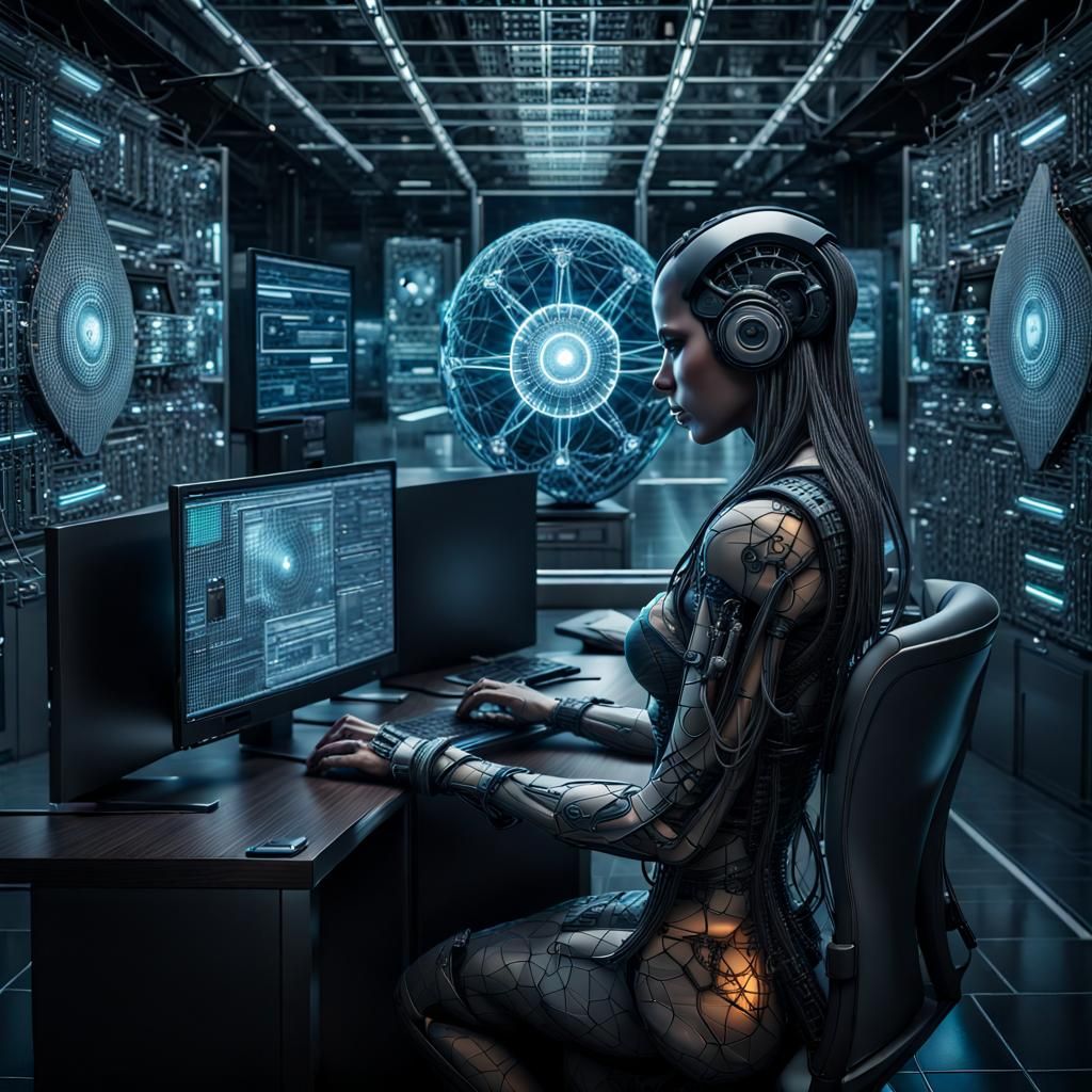 Cyberpunk AI Agents Collaborate in Information Network