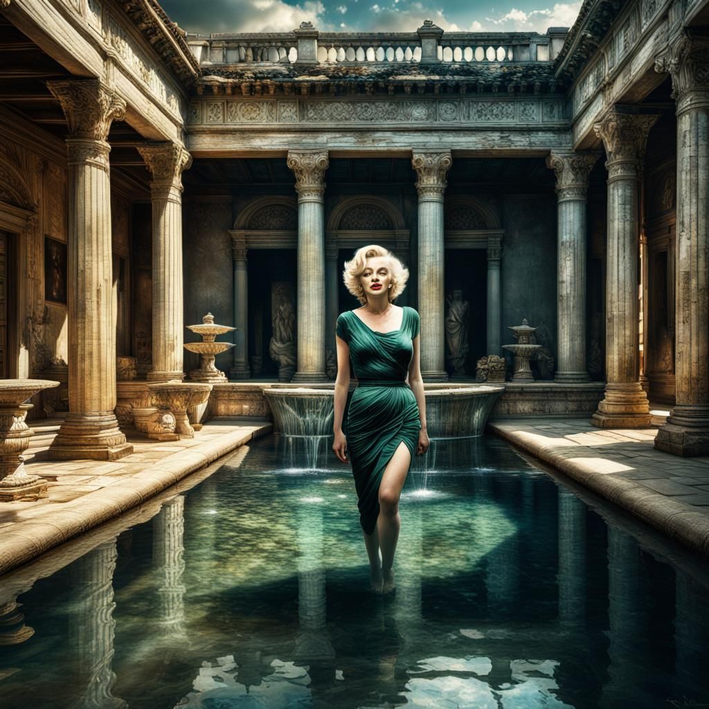 Marilyn Monroe in an Alma-Tadema Painting