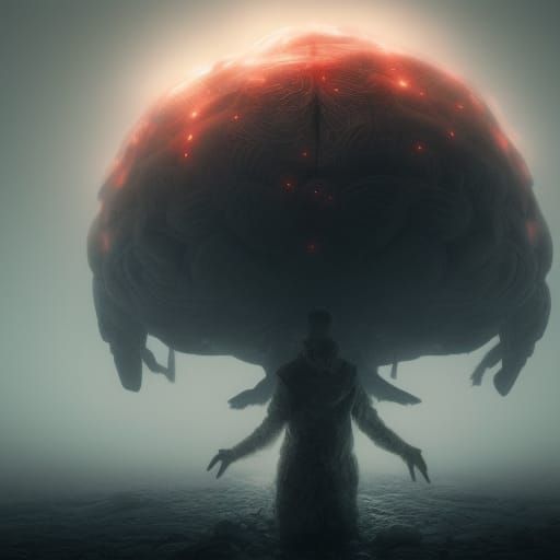 Brain in Fog: Dark Fantasy Concept Art
