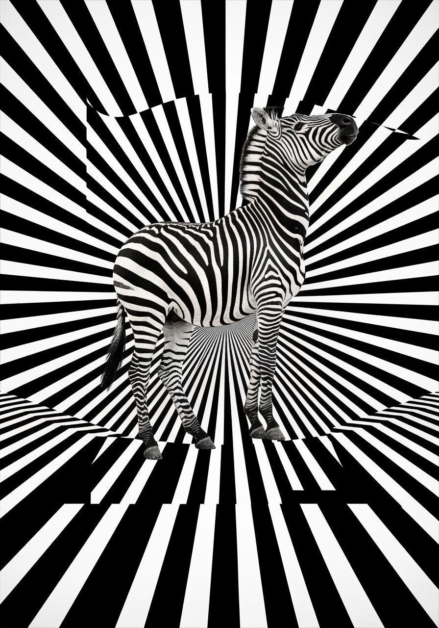 Zebra Optical Illusion in High Resolution