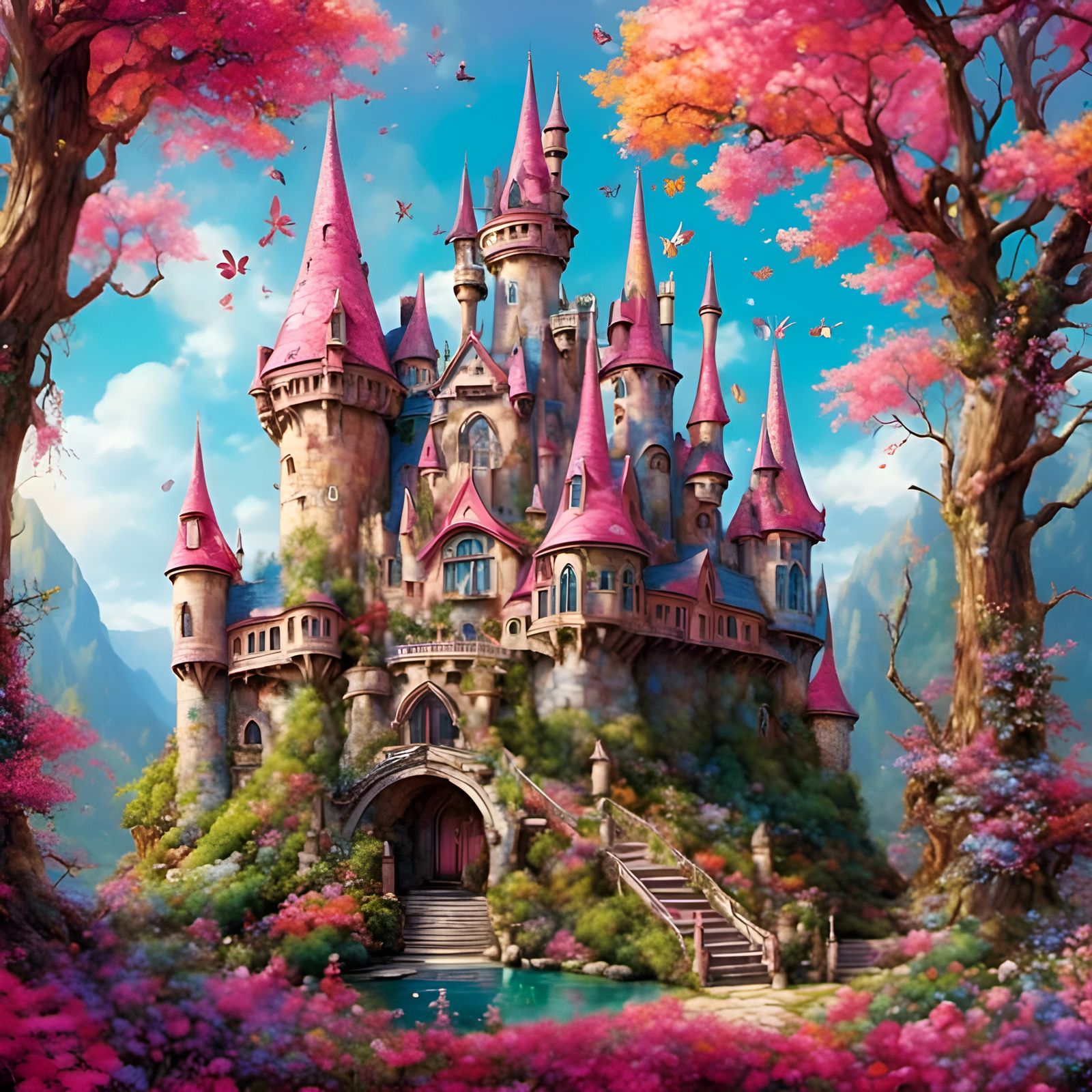 Fantasy fairy castle