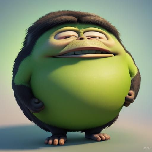 Pixar-Style 3D Render of Avocado Character