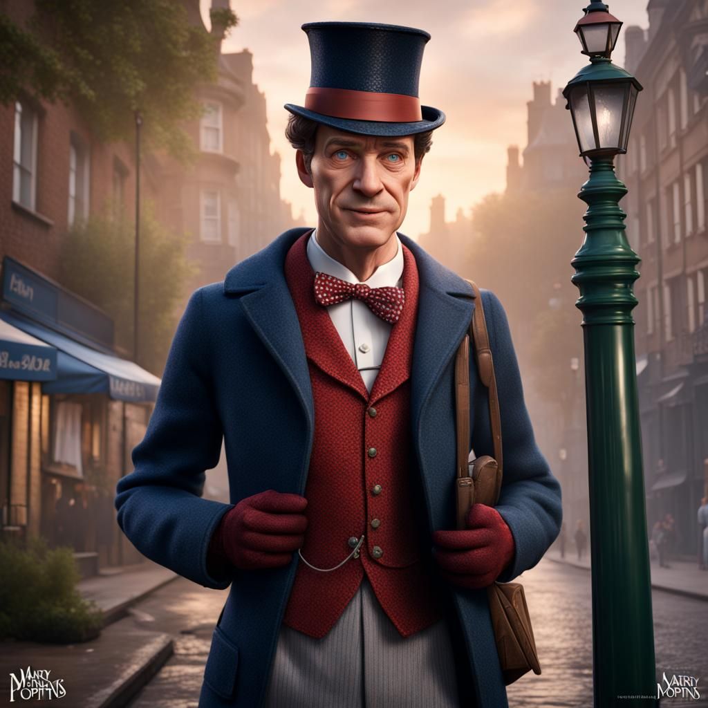 Real-Life Bert from Mary Poppins: Detailed Matte Painting