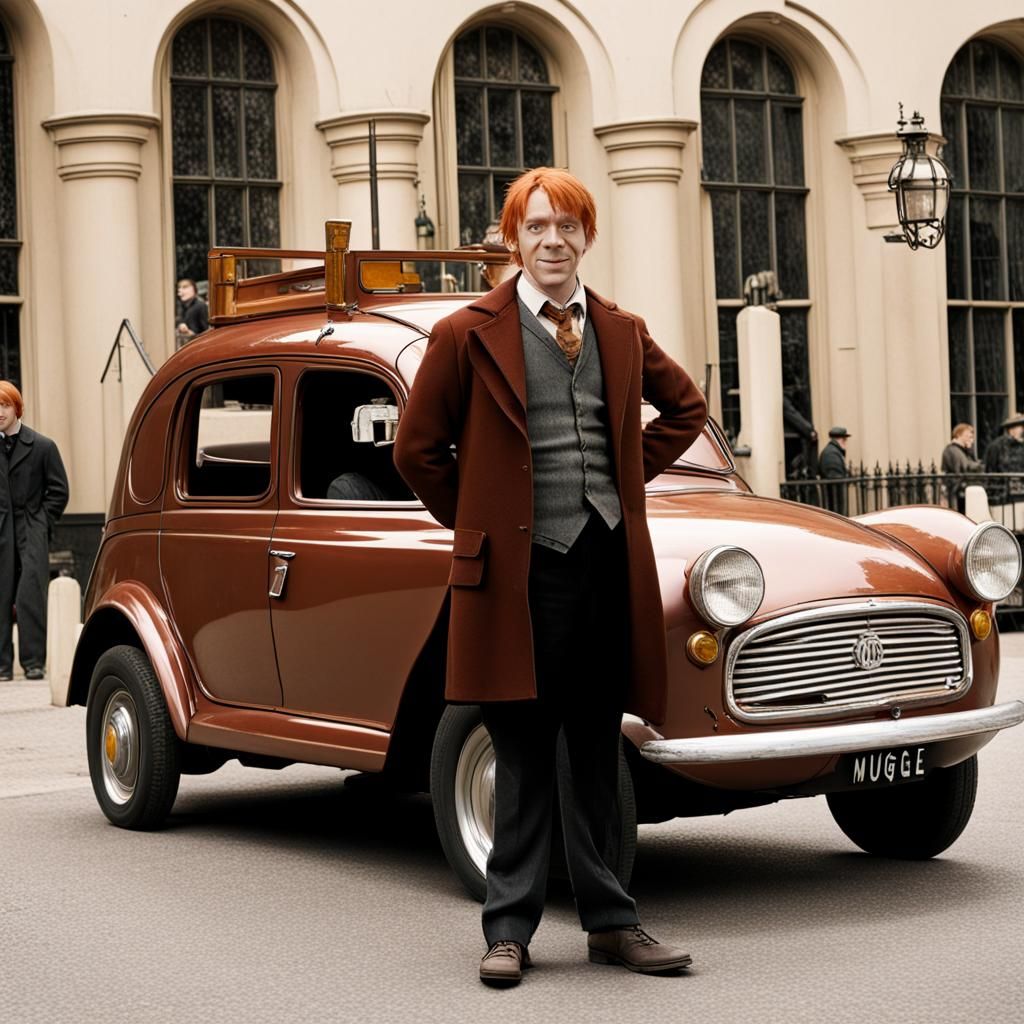 Mr. Weasley and a Muggle Car